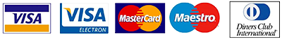 VISA, MasterCard, Meastro